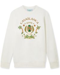 CASABLANCA - Logo Organic Cotton Sweatshirt Ms24Jtp00110 Wht" - Lyst