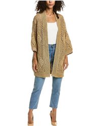 Brunello Cucinelli - Open Knit Long Cardigan Brun676" - Lyst
