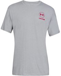 Under Armour - Freedom Left Chest Live T-Shirt "Steel Medium Heather 1330059 035" - Lyst