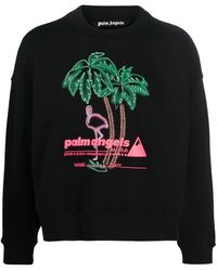 Palm Angels - Ski Club Logo Crewneck Sweatshirt Multi" Pmba026S23Fle0011084" - Lyst