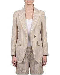 Brunello Cucinelli - Striped Linen Suit Giallo" Brun2088" - Lyst