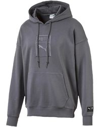 PUMA - Downtown Oversize Hoodie "Iron Gate" 576706 14" - Lyst