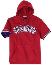 Mitchell & Ness - Nba French Terry Short Sleeve Hoodie "Philadelphia 76Ers - Lyst