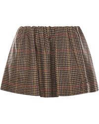 Miu Miu - Houndstooth Mini Skirt Mg2594 S Ooo 181J F0040" - Lyst
