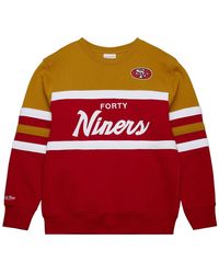 Mitchell & Ness - Nfl Head Coach Fleece Crew Vintage Logo 49Ers -Scarlet" Fc7800 Sf4Gdsc" - Lyst