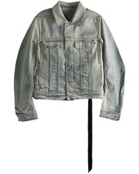 Rick Owens - Denim Trucker Jacket "Mineral Pearl" Ds02E7701 Dmp 38" - Lyst