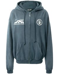 HELLSTAR - Hs Logo Zip-Up Hoodie "Emerald" Hsr310" - Lyst