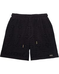 Honor The Gift - Pointelle Crochet Shorts Htg260261002 Blk" - Lyst