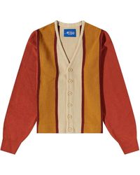 AWAKE NY - Wool Striped Cardigan "Rust Stripe" Awk Sp22 Sw002 Rusts" - Lyst