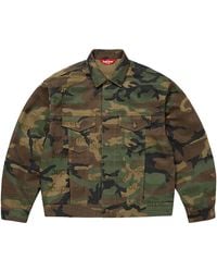 Supreme - Jacquard Logos Denim Trucker Jacket "Fw25 - Lyst