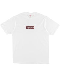Supreme - Swarovski Box Logo T-Shirt "Ss19" Su6975" - Lyst