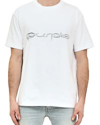 Purple Brand - Heavyweight Script Ss T-Shirt P117 Hwls425" - Lyst