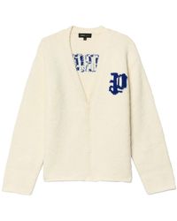 Purple Brand - Intarsia Knit Logo Cardigan M7043 Awww424" - Lyst