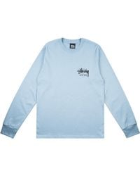 Stussy - New York Longsleeve T-Shirt "Slate" Stus21" - Lyst