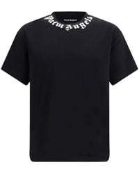 Palm Angels - Neck Logo Regular T-Shirt Off- Pamaa001Jr001 1003" - Lyst