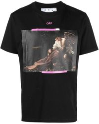 Off-White c/o Virgil Abloh - Arrow Caravaggio St Fran Slim T-Shirt Omaa027S23Jer0031034" - Lyst