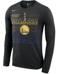 Nike - Nba Gsw 2018 Nba Long Sleeve T-Shirt - Finals Champions Locker Room" 490522" - Lyst
