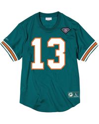 Mitchell & Ness - Nfl Name & Number Mesh Crew Neck Shirt "Miami Dolphins - Lyst