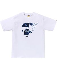 A Bathing Ape - Color Camo Ape Face Sta T-Shirt Camo" 001Tel801019Mwh3" - Lyst