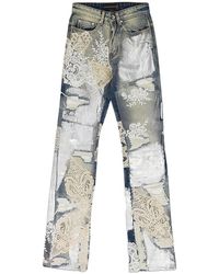 Who Decides War - Metal Lace Relaxed-Fit Jeans 11200730008Aw23" - Lyst