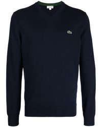 Lacoste - Cotton V-Neck Sweater Ah1951 166" - Lyst