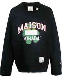 Maison Mihara Yasuhiro - Distressed Teddy Bear Logo Crewneck Sweatshirt Multi" J10Po513" - Lyst