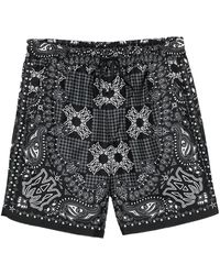 Amiri - Ma Check Printed Shorts Ambmso1124 001" - Lyst