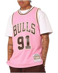 Mitchell & Ness - Sugar Bacon Swingman Jersey "Bulls 1997 Dennis" Tfsm6696 Cbu97Drdpink" - Lyst