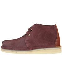 Clarks - Desert Trek Boot "Burgundy Suede" 34941 261" - Lyst