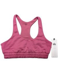 Alo Yoga - Sweatshirt Sports Bra "Rasberry Sorbet" 25" - Lyst