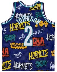 Mitchell & Ness - Slap Sticker Swingman Jersey "Hornets 1994 Larry Johnson" Tfsm4768-Cho94Ljopurp" - Lyst