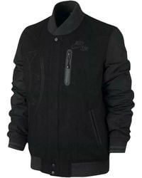 Nike - Air Destroyer Letterman Wool Championship Jacket 860089 010" - Lyst