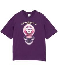 CASABLANCA - The Art Of Dance T-Shirt "Blackberry" Mss26Jts04411" - Lyst
