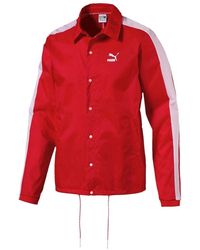 PUMA - Archive Coach Jacket "Flame Scarlet" 575687 42" - Lyst