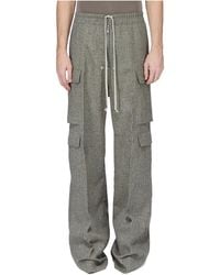 Rick Owens - Cargobelas Twisted Wool Pants Melange" Ru02F4339 Wbi 79" - Lyst