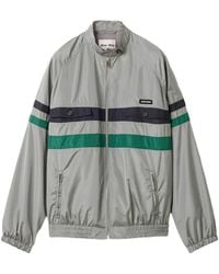 Miu Miu - Technical Silk Blouson Jacket "Lead" Ml1522 163N F0112" - Lyst