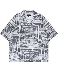 Purple Brand - Lyocell Short-Sleeve Tabloid Camp Shirt P346 Lbwt225" - Lyst