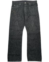 Chrome Hearts - Leather Star Patch Denim Jeans "Washed Raw Denim" Chrm1109" - Lyst