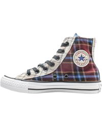 Converse - All Star Dual Zip High Plaid Sneakers "Chuck Taylor" 549575C" - Lyst