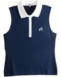 Malbon Golf - Claudia Polo Top Mw 0015 Nvy" - Lyst