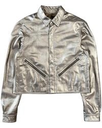 Rick Owens - Tour Alice Lamb Leather Jacket "Gunmetal (Hollywood S/S25) Ru01E5742 Lbam 68" - Lyst