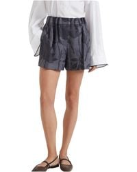 Brunello Cucinelli - Linen Shorts "Dark" Brun1658" - Lyst