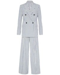 Brunello Cucinelli - Striped Tailored Blazer "Gesso Avio" Brun1474" - Lyst