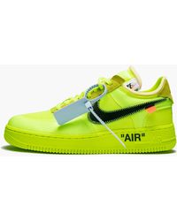 Nike The 10: Air Force 1 Low 'off-white Volt' Shoes in Yellow for