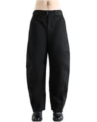 Lemaire - Twisted Belted Pants Pa326 Ld1055 Bk999" - Lyst