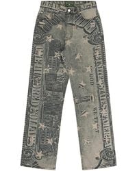 DENIM TEARS - Dollar Printed Denim Jeans Dt895" - Lyst