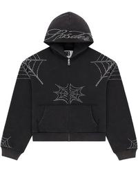 Sp5der - Rhinestone Web Zip Hoodie 501" - Lyst