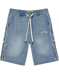 GODSPEED NEW YORK - Femur Frayed Denim Shorts Gs910" - Lyst