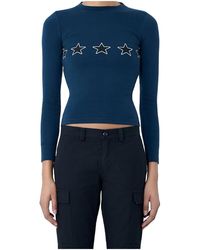 Balenciaga - Long-Sleeve Fitted Crew Neck Top "Washed" 856861 Ttvl3 8806" - Lyst