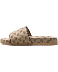 Gucci - Gg Slide Canvas" 624695 H6320 9763" - Lyst